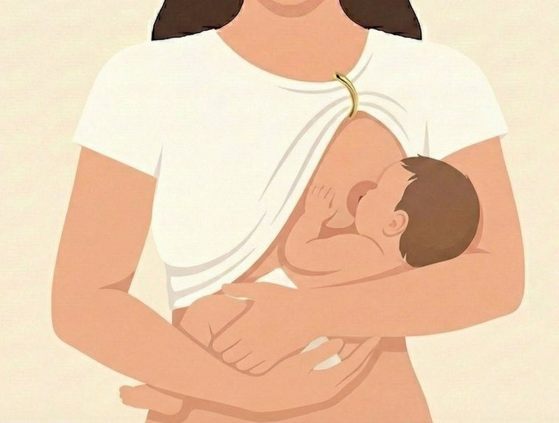 Gently hold your top up while feeding